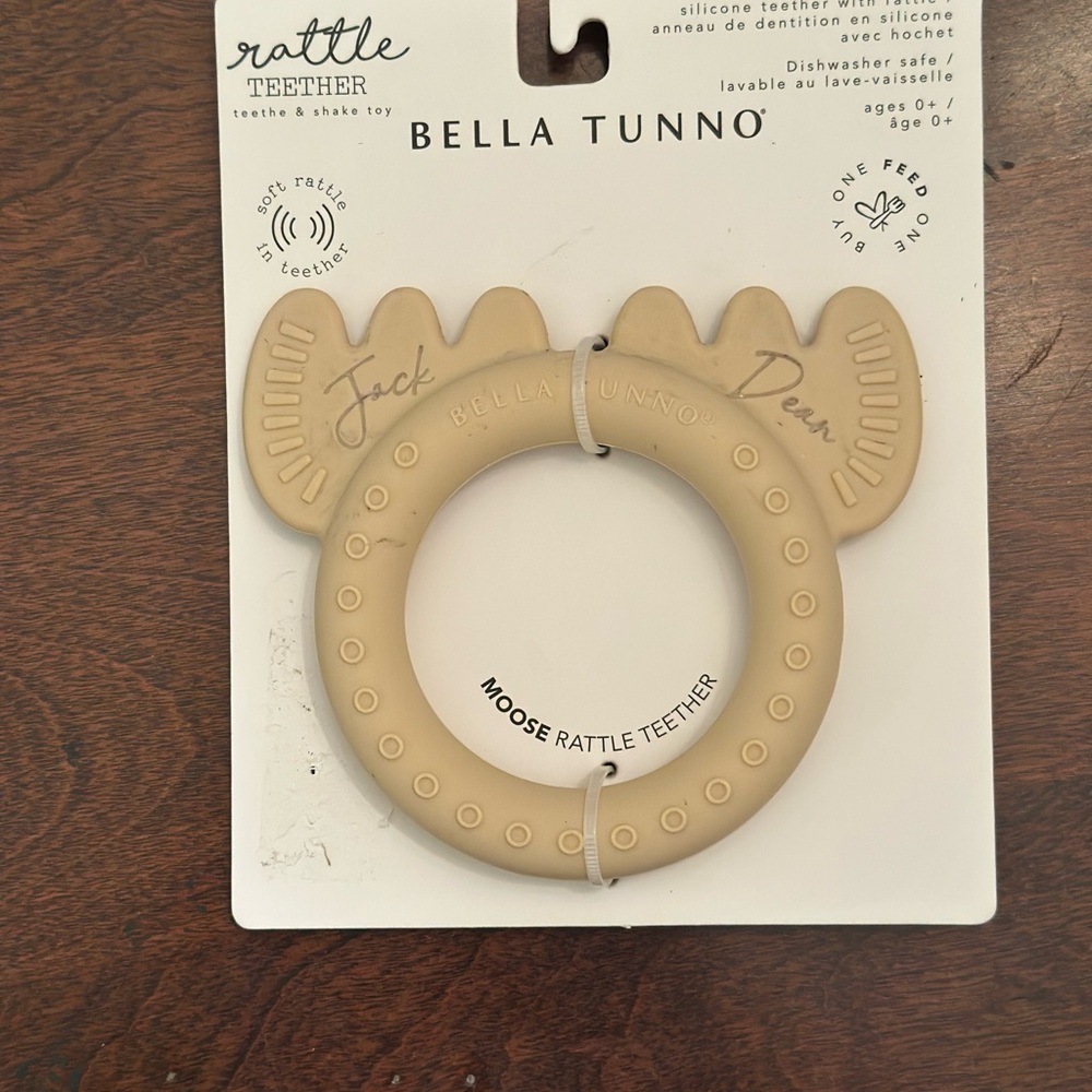Bella Tunno Moose Rattle Teether